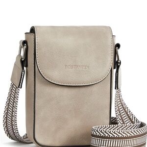 BOSTANTEN Chic Crossbody Bag Retro Gray(Beige)
